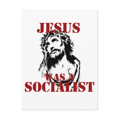 Jesus war ein Sozialist Postkarten von spyderfyngers