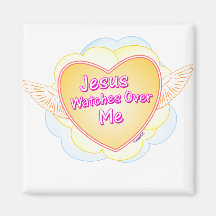 Jesus Watches Over Me Magnets