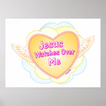 Jesus Watches Over Me Posters