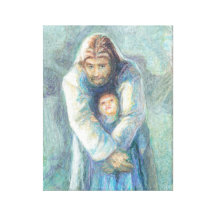 Jesus With A Child Canvas Print