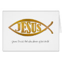 Jesus with Christian Fish Symbol cards