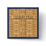 Jesus Wood Carving buttons