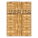 Jesus Wood Carving cards