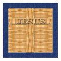 Jesus Wood Carving posters