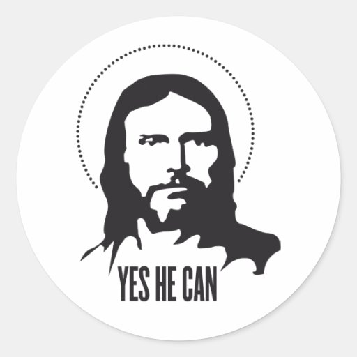 Jesus yes he can stickers