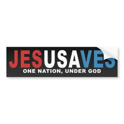 JesUSAves Bumper Sticker by ChristianBumper