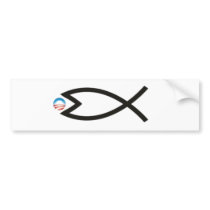 jesusfish eats obama bumper stickers