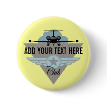 Jet Airplane Wing Club Button