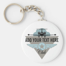 Jet Airplane Wing Club Key Chains