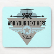Jet Airplane Wing Club Mousepads