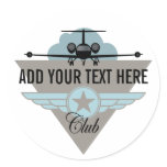 Jet Airplane Wing Club stickers