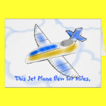 Jet Plane Birthday Card cards