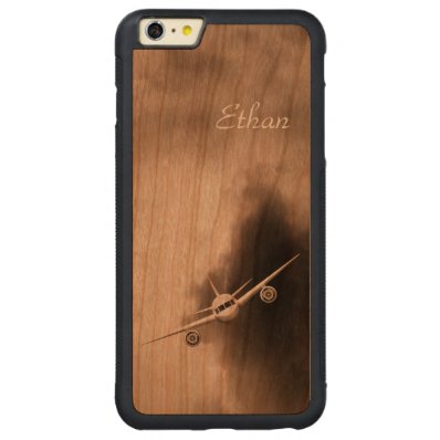 Jet Plane in Sky Pilot Wood iPhone 6 6S Plus Case