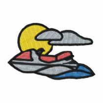 Jet Ski with Waves embroidered shirts