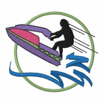Jet Skier Logo embroidered shirts by ZazzleEmbroidery Jet Skier Logo embroidered shirts