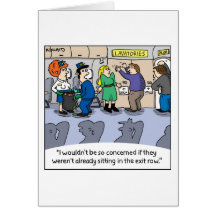 Jetlagged Comic Greeting Card--Lavatories