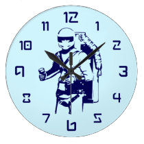 Jetpack Pilot Round Clock