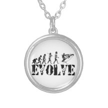 Jetskiing Jet Ski Jetski Evolution Fun Sports Art Custom Necklace