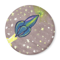 Jette Rockit - Blue Rocket magnets by jetterockit Jette Rockit - Blue Rocket magnets