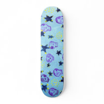 Jette Rockit! - Purple SugarSkulls & Blue Stars skateboards