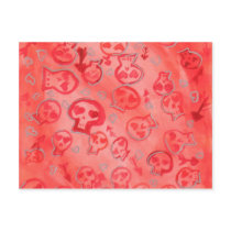 Jette Rockit! - Silver Hearts & Pink SugarSkulls postcards