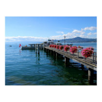 Jetty on Lake Geneva posters