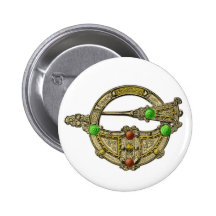 Jewel Brooch Bronze Dress Fastening Pinback Button