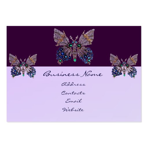 Jewel Butterflies Business Card (front side)