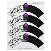 Jewel Damask Cupcake Cosie - Purple Customized Letterhead