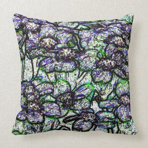 Jewel Flowers Throw Pillows