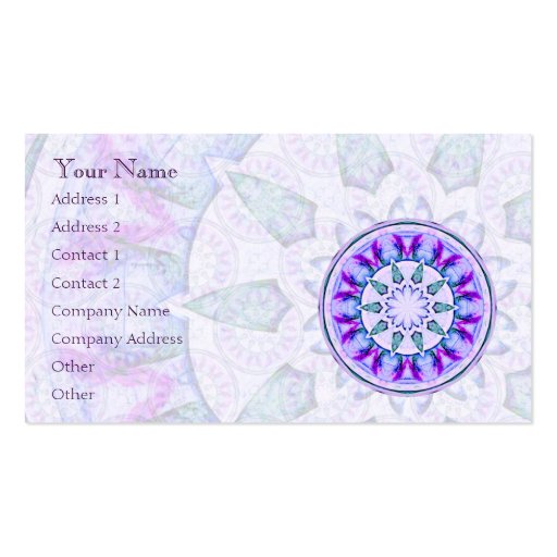 Jewel Star Mandala â€¢ Business Card (front side)