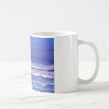 Jewel toned sunset ocean waves seascape gifts coffee mug