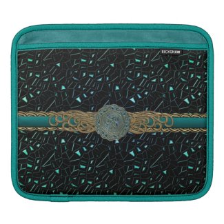 Jewel Toned Teal Blue Green Celtic iPad Sleeve