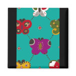 Jeweled Butterflies Refrigerator Magnets