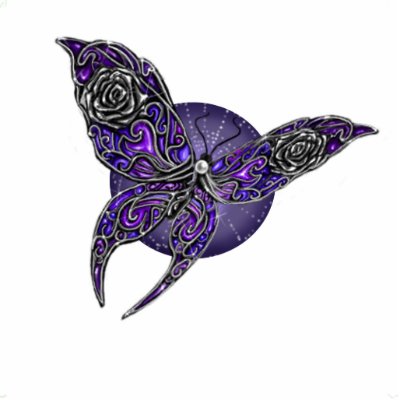 Jeweled Butterfly digital art ornament Acrylic Cut Out by MEGladney