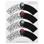 Jeweled Damask Cupcake Cosie - Red and Crystal Personalized Letterhead