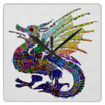 Jeweled Dragon wall clocks