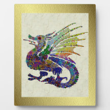 Jeweled Dragon Plaques