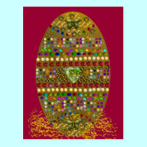 Jeweled Easter Egg postcards