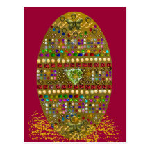 Jeweled Easter Egg Postcards