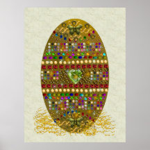 Jeweled Easter Egg Posters