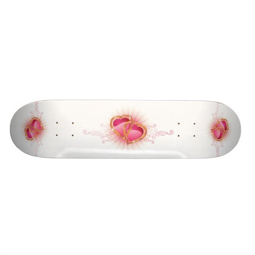 Jeweled Hearts Skate Boards