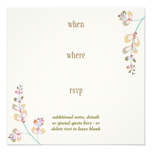 Jeweled Leaves Invitation