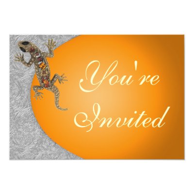Jeweled Lizard Party Invitation