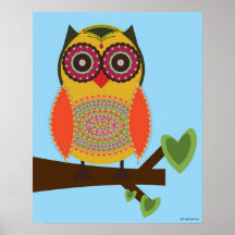 Jeweled Owl Poster
