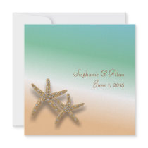 Jeweled Starfish Wedding Invitation
