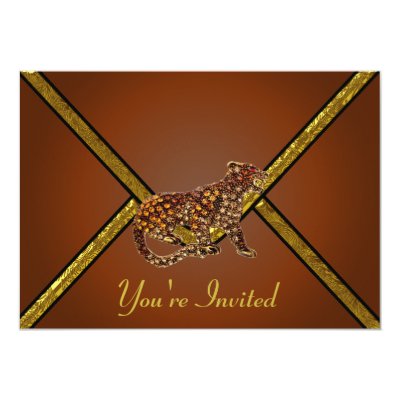 Jeweled Tiger Party Invitation