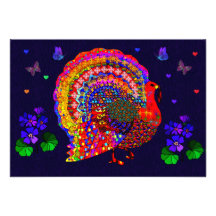Jeweled Turkey Custom Invitation