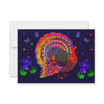 Jeweled Turkey Custom Invitation
