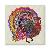 Jeweled Turkey Refrigerator Magnets